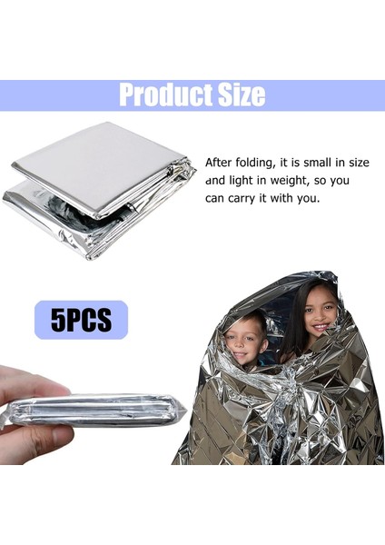 Hayatta Kalma Termal Battaniyesi Deprem Kamp Için 5li Paket fırsatları