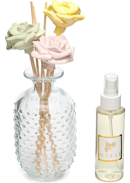 Gül Seramik Taş Dekorlu Cam Vazo fiyatları