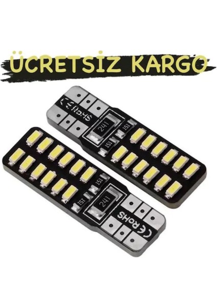 T10 LED 24 Ledli Metal Ultra Beyaz Park Plaka Tavan Ampulü 10 Adet modelleri