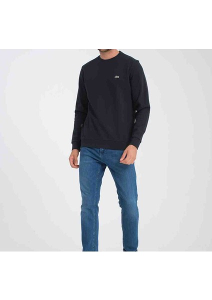 Basıc Bisiklet Yaka Regular Fit Lacivert Sweatshırt indirimleri