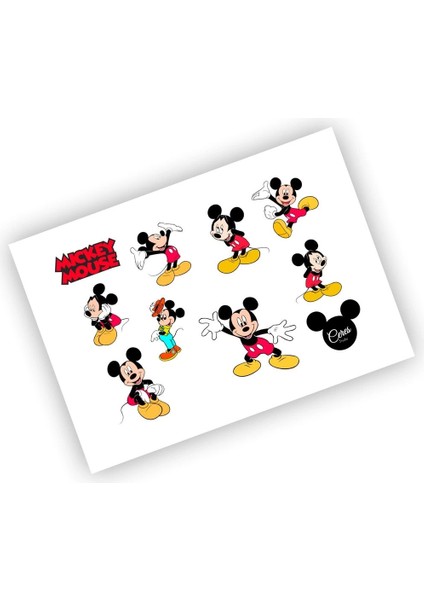 Mickey Mouse Sticker Micky Etiket