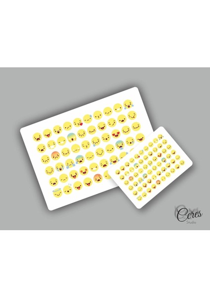 Emoji Etiket Sticker 120 Adet Emoji Etiket 2 Sayfa A5