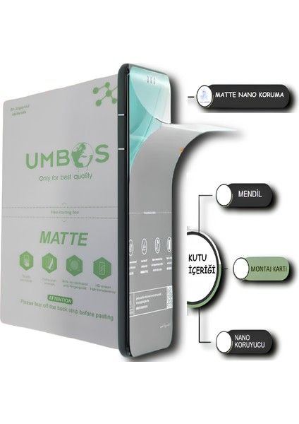Honor Magic V2 Nano Ekran Koruyucu Mat Nano Ultra Ince Esnek - Umbos