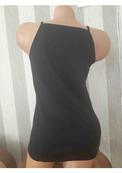 Siyah Ip Askılı Ribana %100 Pamuk Cotton Rahat Kullanışlı Kadın Atlet indirimleri