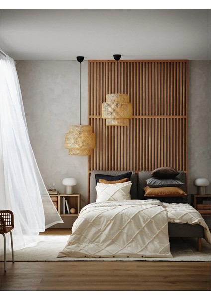 Teresıa Tül Perde Beyaz 145 x 300 cm 2 Kanat Şeffaf Makinede Yıkanabilir modelleri