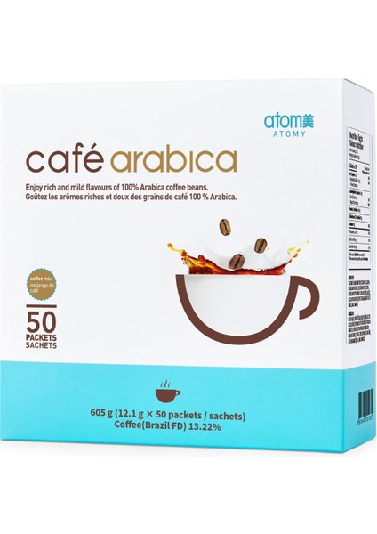 Café Arabica | Arabica Çekirdekli Sütlü & Şekerli Hazır Kahve | 50 Saşe modelleri