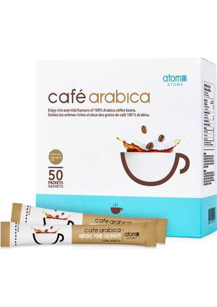 Café Arabica | Arabica Çekirdekli Sütlü & Şekerli Hazır Kahve | 50 Saşe indirimleri