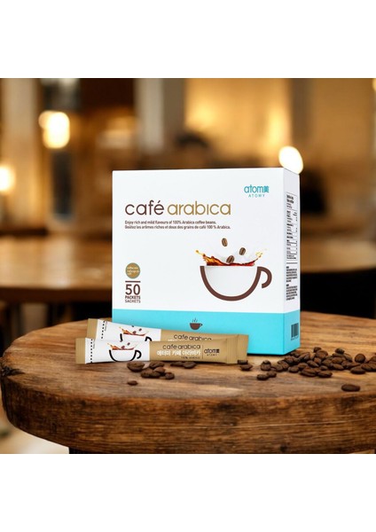 Café Arabica | Arabica Çekirdekli Sütlü & Şekerli Hazır Kahve | 50 Saşe