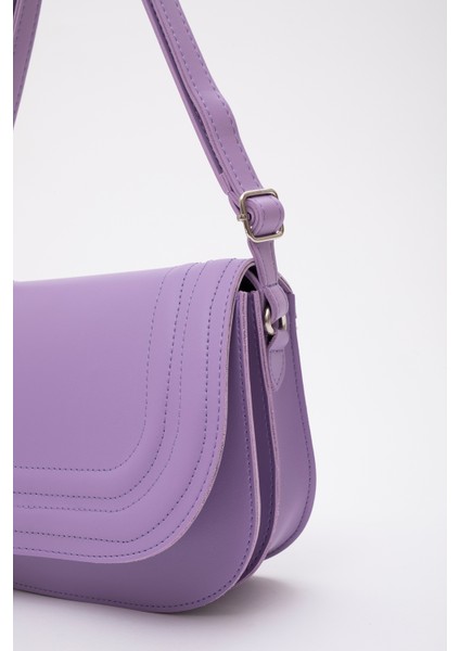 Lila SHK93 Suni Deri 2 Bölmeli Ayarlanabilir Askılı Kol ve Omuz Çantası indirimleri