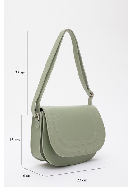 Mint Yeşil SHK93 Suni Deri 2 Bölmeli Ayarlanabilir Askılı Kol ve Omuz Çantası fiyatları