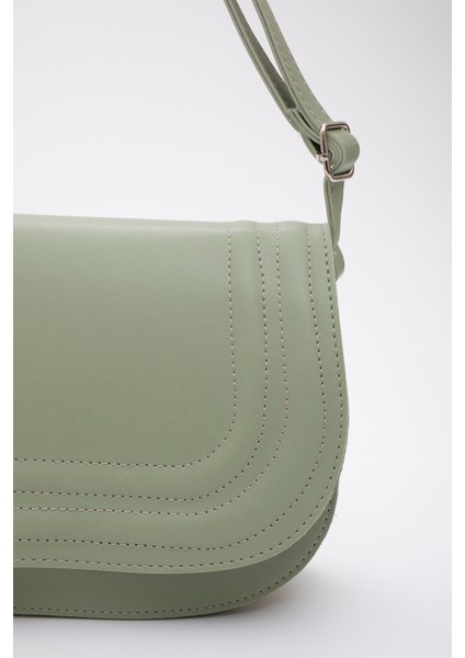 Mint Yeşil SHK93 Suni Deri 2 Bölmeli Ayarlanabilir Askılı Kol ve Omuz Çantası indirimleri