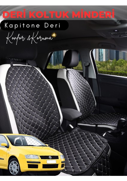 Fiat Stilo Uyumlu Tam Set Deri Koltuk Minderi | Tam Koruma | Universal | Oto Koltuk Kılıfı | A3