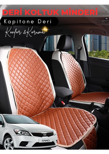 Kia Ceed Uyumlu Tam Set Deri Koltuk Minderi | Terletmez | Universal | Oto Aksesuar | A6
