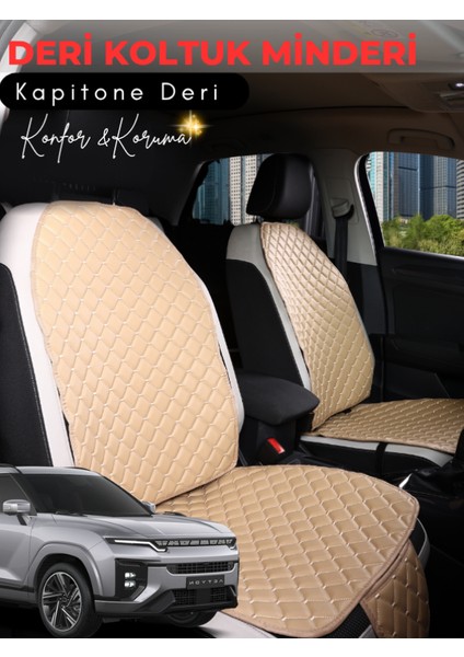 Ssangyong Actyon Uyumlu Tam Set Deri Koltuk Minderi | Terletmez | Universal | Oto Aksesuar | B7