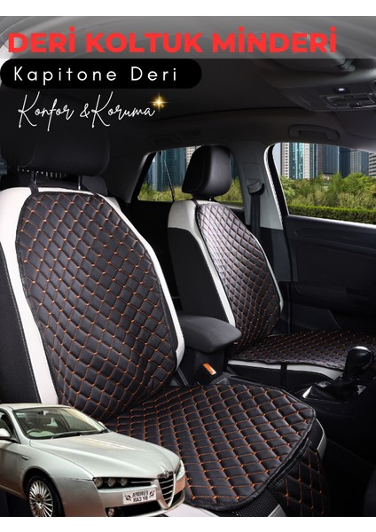 Alfa Romeo 159 Uyumlu Tam Set Deri Koltuk Minderi | Terletmez | Kolay Montaj | Oto Kılıf | A5