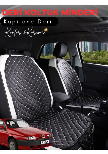 Alfa Romeo 145 Uyumlu Tam Set Deri Koltuk Minderi | Terletmez | Universal | Oto Aksesuar | A3