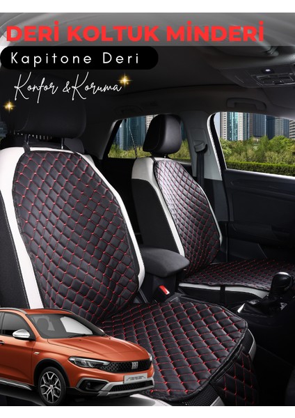 Fiat Egea Cross Uyumlu Tam Set Deri Koltuk Minderi | Terletmez | Kolay Montaj | Oto Kılıf| A1