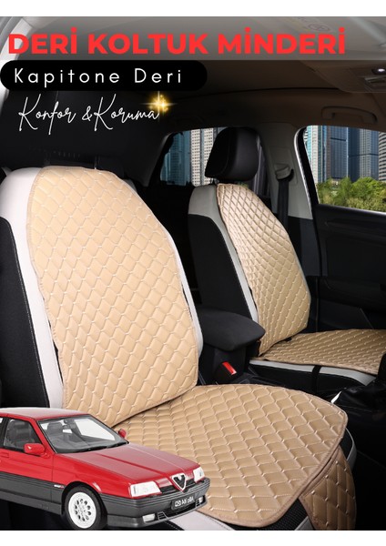 Alfa Romeo 164 Uyumlu Tam Set Deri Koltuk Minderi | Su Geçirmez | Hızlı Montaj | Oto Kılıf | A7