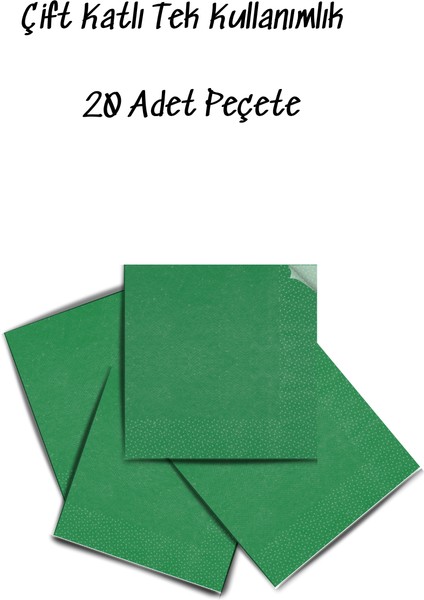 Doğum Günü Peçetesi Renkli Düz Renk 20 Adet