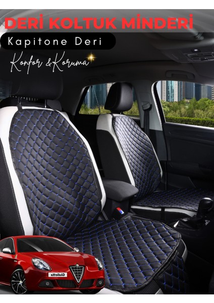 Alfa Romeo Gulietta Uyumlu Tam Set Deri Koltuk Minderi | Terletmez | Universal | Tam Koruma | A2