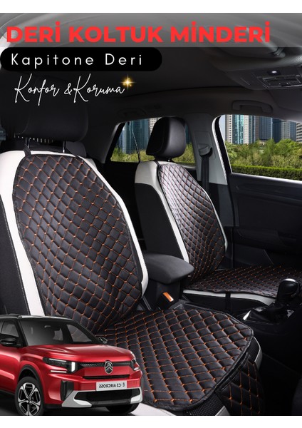 Citroen C3 Aircross Uyumlu Tam Set Deri Koltuk Minderi | Koruma | Universal | Oto Aksesuar | A5