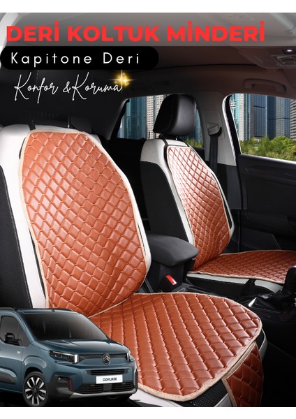 Citroen Berlingo Uyumlu Tam Set Deri Koltuk Minderi | Tam Koruma | Hızlı Montaj | Su geçirmez | a6