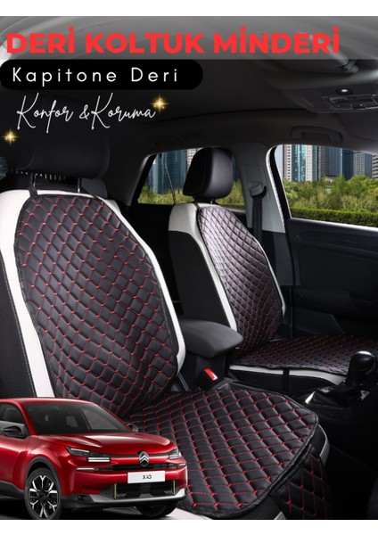 Citroen C4X Uyumlu Tam Set Deri Koltuk Minderi | Terletmez | Universal | Oto Aksesuar | A1