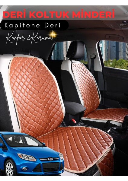 Ford Focus Uyumlu Tam Set Deri Koltuk Minderi | Terletmez | Universal | Oto Koltuk Kılıfı | C6