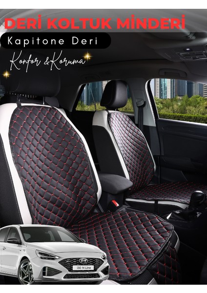 Hyundai I30 Uyumlu Tam Set Deri Koltuk Minderi | Universal | Hızlı Montaj | Su Geçirmez | C1