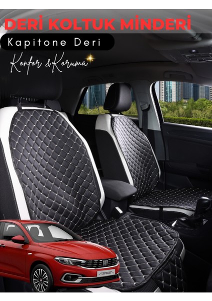 Fiat Egea Sedan Uyumlu Tam Set Deri Koltuk Minderi | Tam Koruma | Universal | Oto Koltuk Kılıfı |a3