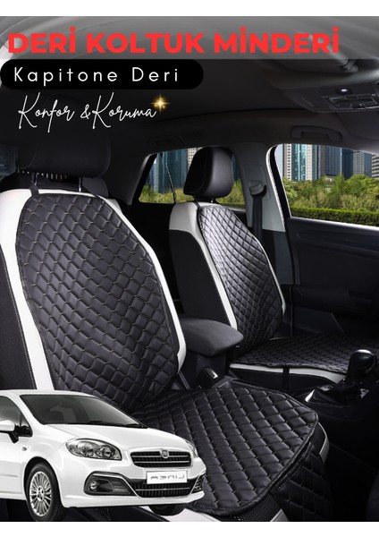 Fiat Linea Uyumlu Tam Set Deri Koltuk Minderi | Terletmez | Universal | Oto Aksesuar | A4