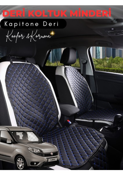 Fiat Doblo Uyumlu Tam Set Deri Koltuk Minderi | Terletmez | Universal | Oto Koltuk Kılıfı | C2