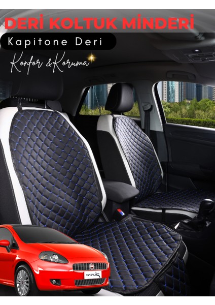 Fiat Punto Uyumlu Tam Set Deri Koltuk Minderi | Su Geçirmez | Hızlı Montaj | Oto Koltuk Kılıfı | A2