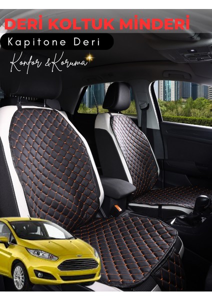 Ford Fiesta Uyumlu Tam Set Deri Koltuk Minderi | Terletmez | Universal | Su Geçirmez | B1