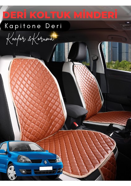 Renault Clio 2 Uyumlu Tam Set Deri Koltuk Minderi | Terletmez | Universal | Su Geçirmez | A6
