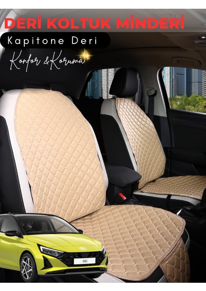 Hyundai I20 Uyumlu Tam Set Deri Koltuk Minderi | Terletmez | Kolay Montaj | Oto Aksesuar | C7