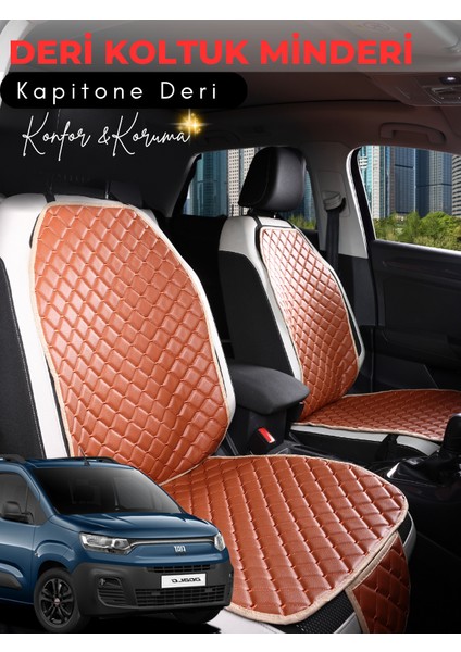 Fiat Doblo Uyumlu Tam Set Deri Koltuk Minderi | Terletmez | Universal | Oto Koltuk Kılıfı | A6