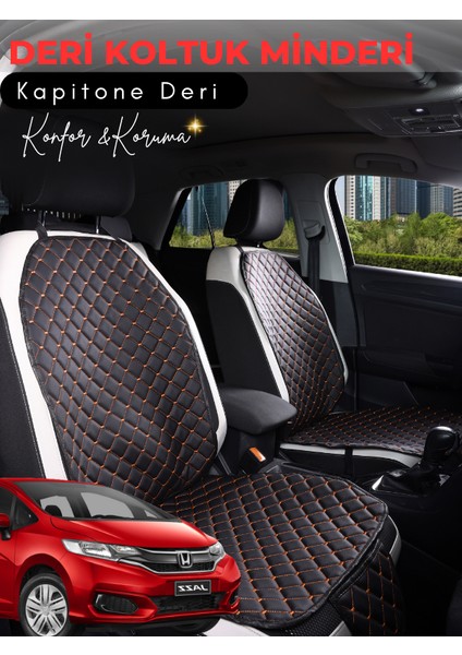 Honda Jazz Uyumlu Tam Set Deri Koltuk Minderi | Universal | Hızlı Montaj | Su Geçirmez | A5