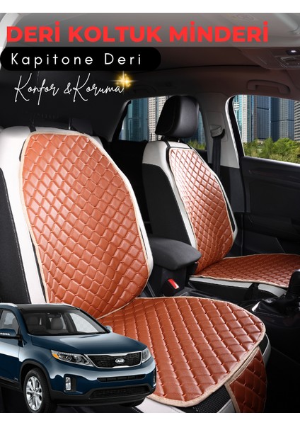 Kia Sorento Uyumlu Tam Set Deri Koltuk Minderi | Terletmez | Universal | Oto Koltuk Kılıfı | A6