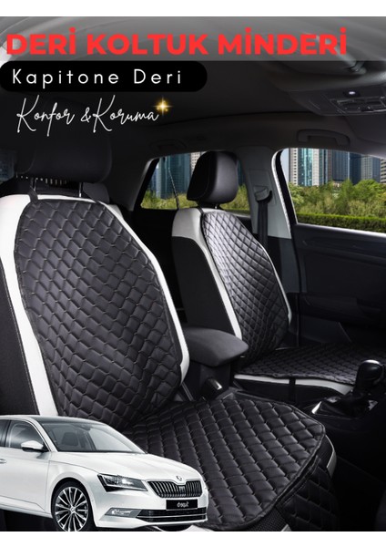 Skoda Super B B8 Uyumlu Tam Set Deri Koltuk Minderi | Terletmez | Kolay Montaj | Oto Aksesuar | A4