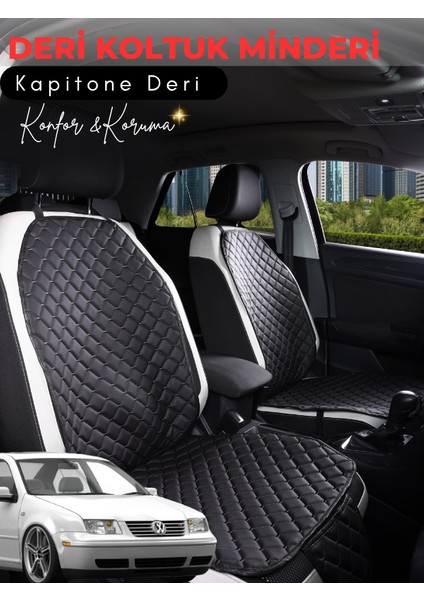 Volkswagen Bora Uyumlu Tam Set Deri Koltuk Minderi | Terletmez | Universal | Su Geçirmez | A4