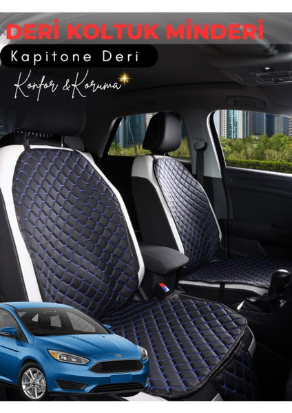 Ford Focus Uyumlu Tam Set Deri Koltuk Minderi | Terletmez | Universal | Oto Koltuk Kılıfı | D2