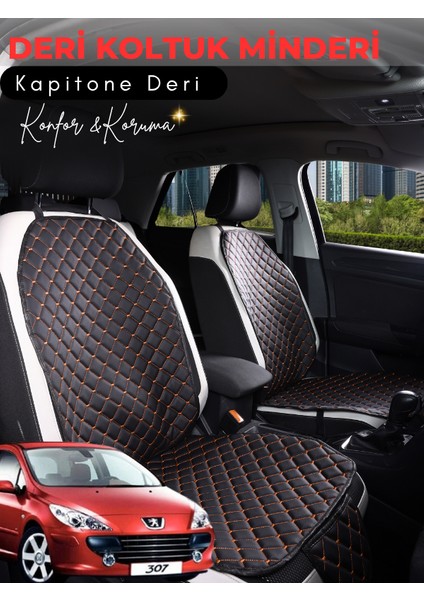 Peugeot 307 Uyumlu Tam Set Deri Koltuk Minderi | Terletmez | Universal | Oto Aksesuar | A5