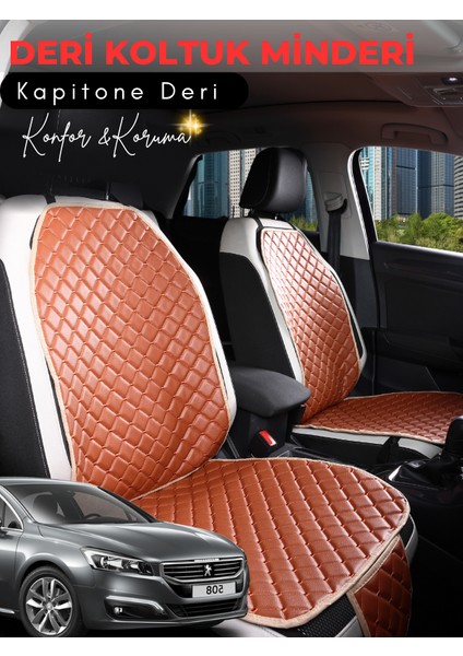 Peugeot 508 Uyumlu Tam Set Deri Koltuk Minderi | Terletmez | Universal | Tam Koruma | A6