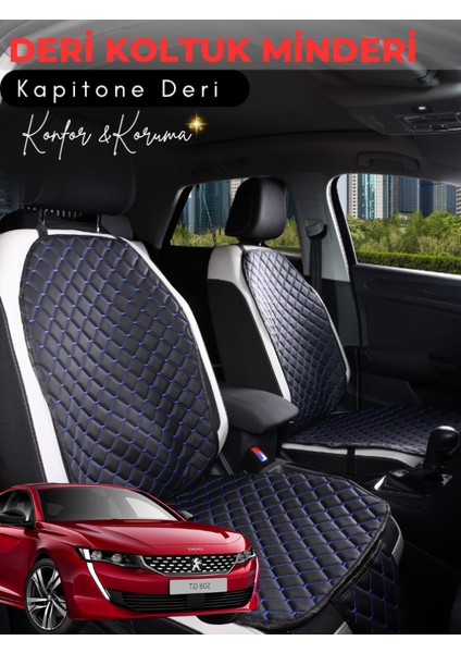 Peugeot 508 Uyumlu Tam Set Deri Koltuk Minderi | Terletmez | Universal | Tam Koruma | B2