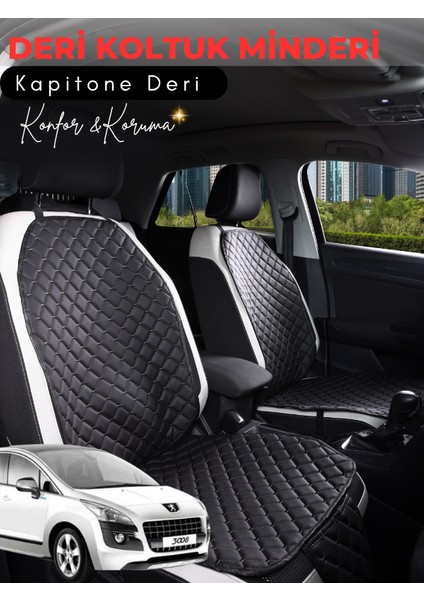 Peugeot 3008 Uyumlu Tam Set Deri Koltuk Minderi | Terletmez | Kolay Montaj | Oto Aksesuar | A4