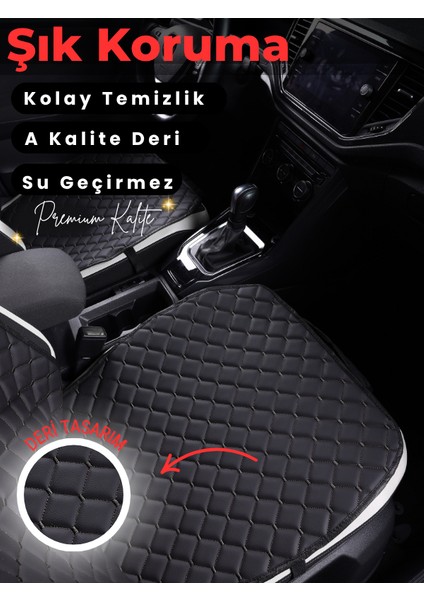 Peugeot 106 Uyumlu Tam Set Deri Koltuk Minderi | Terletmez | Universal | Oto Aksesuar | A4