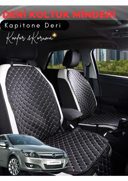 Opel Astra H Uyumlu Tam Set Deri Koltuk Minderi | Terletmez | Universal | Su Geçirmez | A3