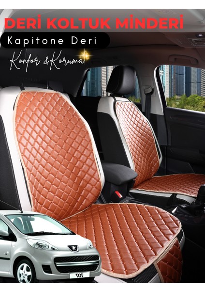 Peugeot 107 Uyumlu Tam Set Deri Koltuk Minderi | Terletmez | Kolay Montaj | Oto Aksesuar | A6