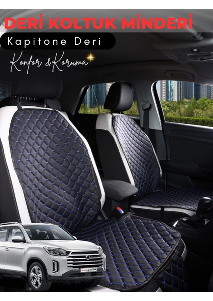 Ssangyong Musso Grand Uyumlu Tam Set Deri Koltuk Minderi | Terletmez | Universal | Oto Aksesuar |a2